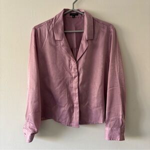 Dynamite Pink Satin Blouse